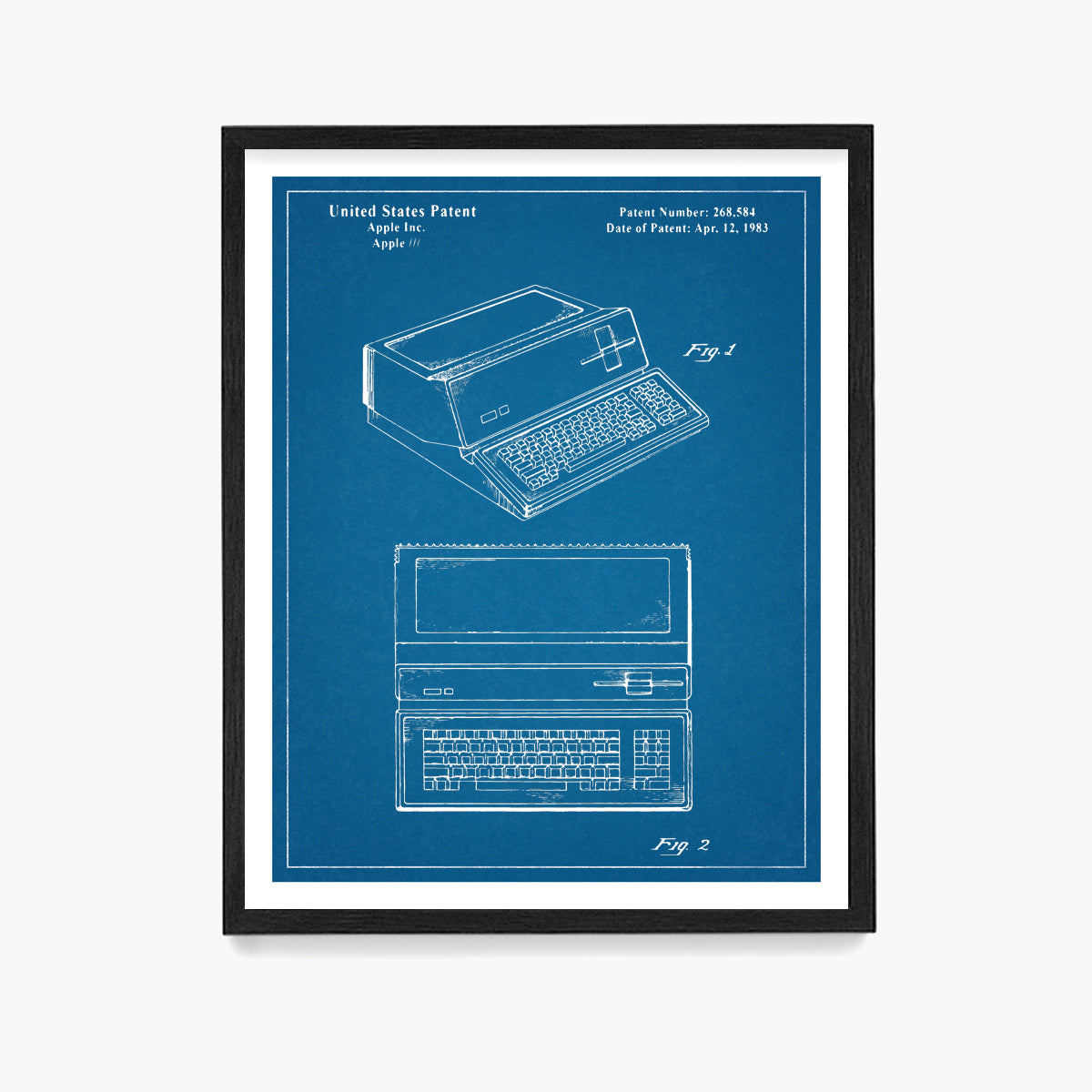 Apple Computer Patent Poster, Computer Tech Wall Art