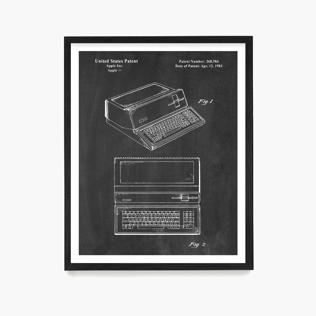 Apple Computer Patent Poster, Computer Tech Wall Art
