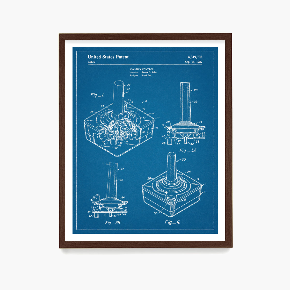 Atari Console Patent Poster, Video Game Wall Art