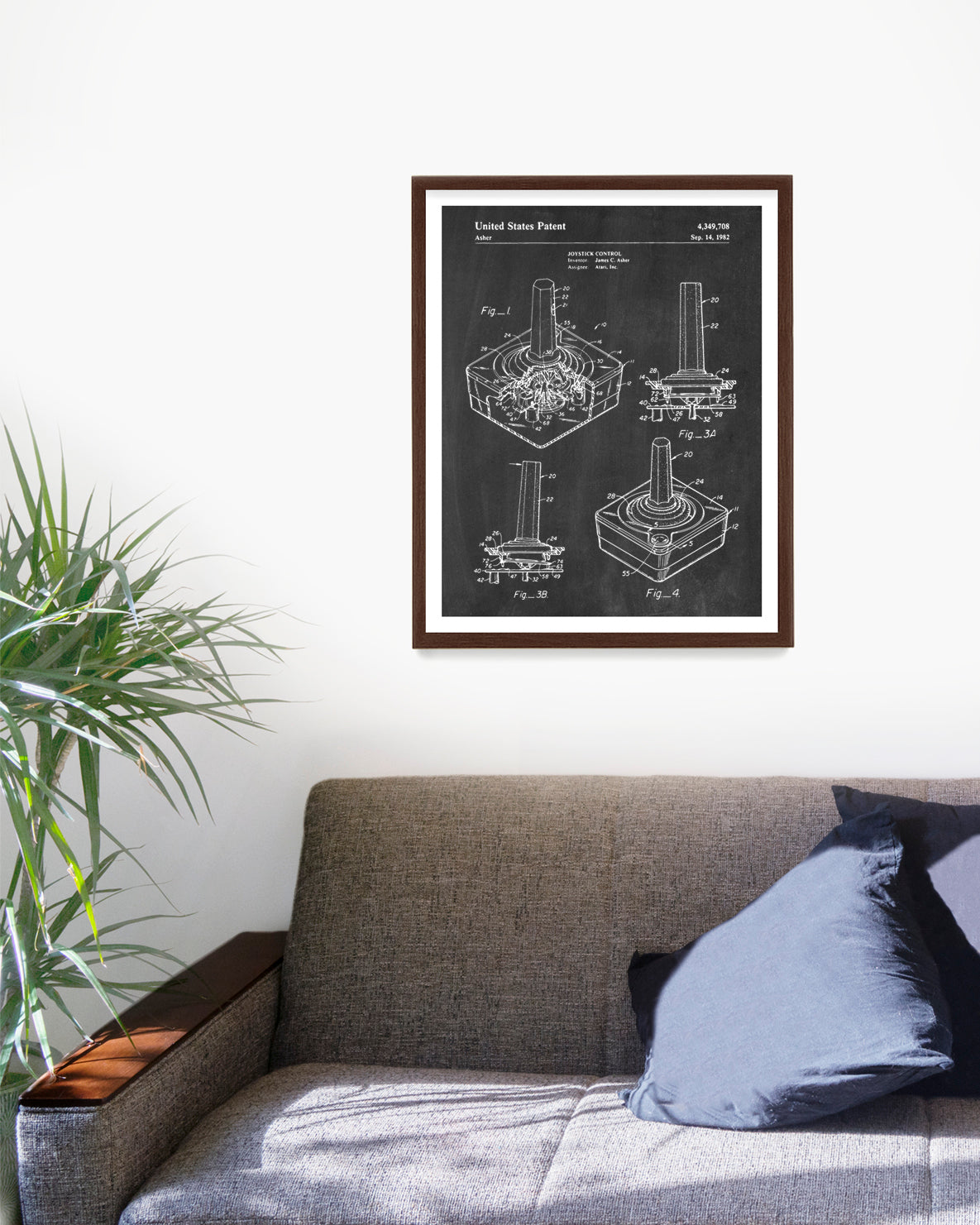 Atari Console Patent Poster, Video Game Wall Art