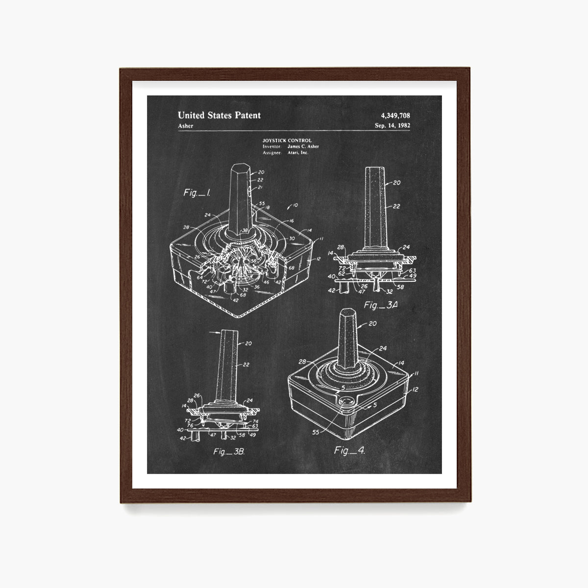 Atari Console Patent Poster, Video Game Wall Art