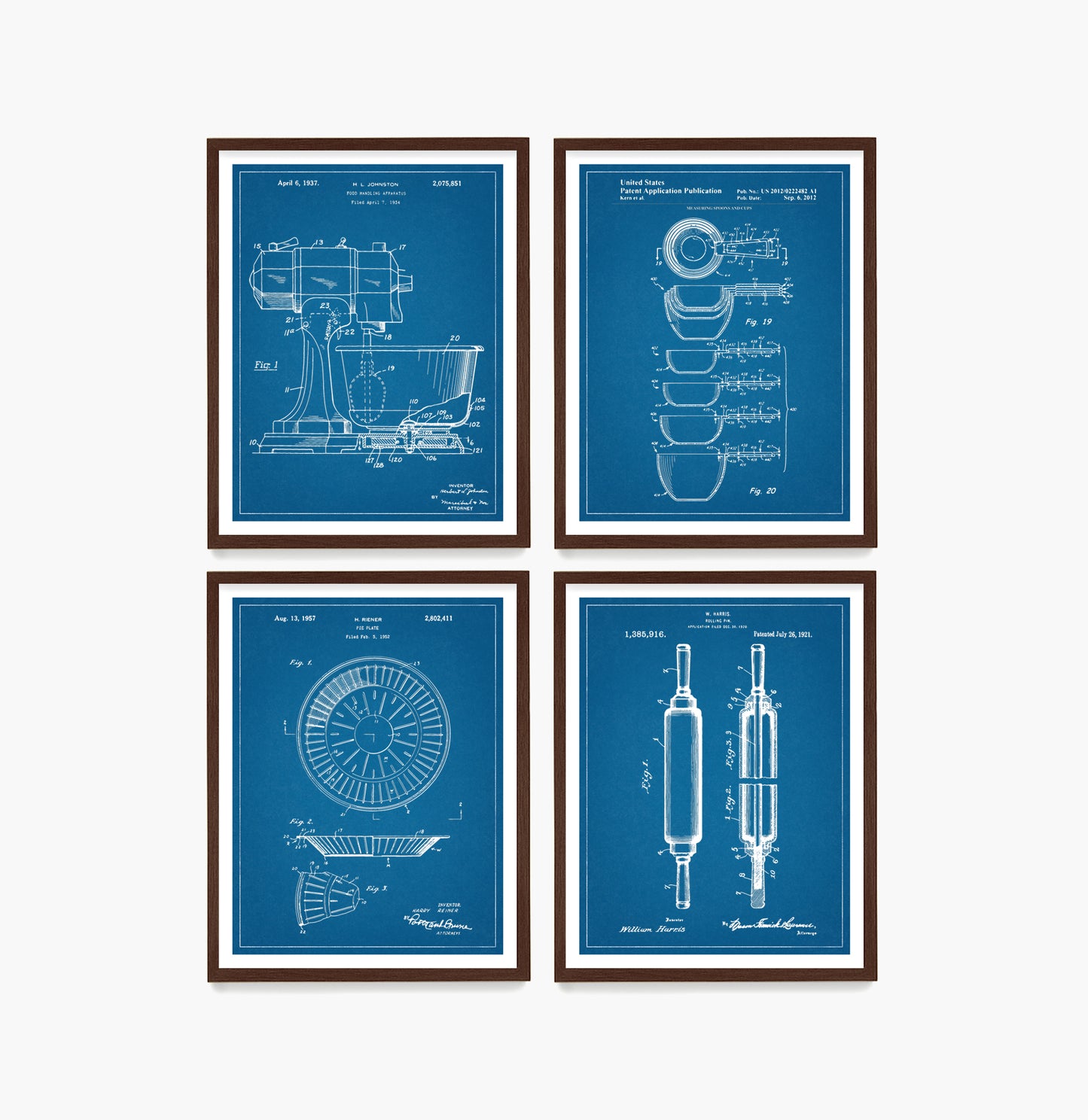 Baking Patent Wall Art, Kitchen Poster