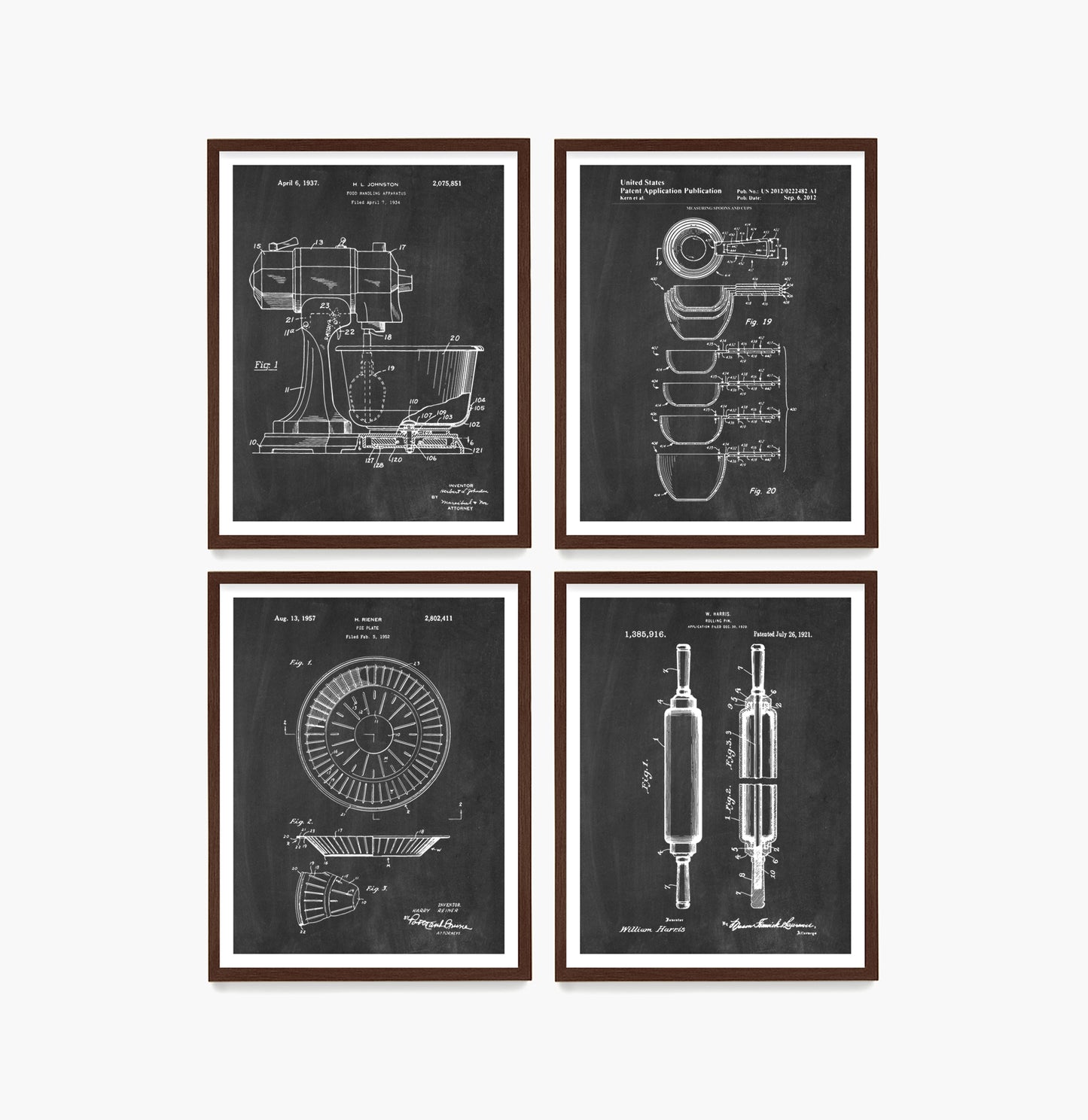 Baking Patent Wall Art, Kitchen Poster