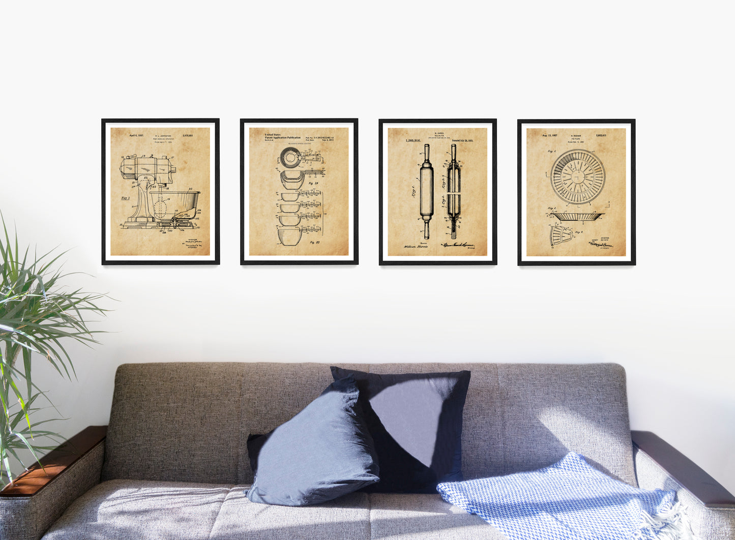 Baking Patent Wall Art, Kitchen Poster