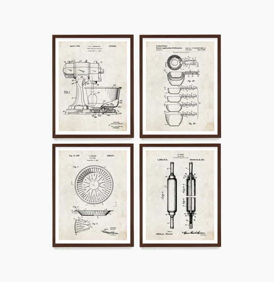Baking Patent Wall Art, Kitchen Poster