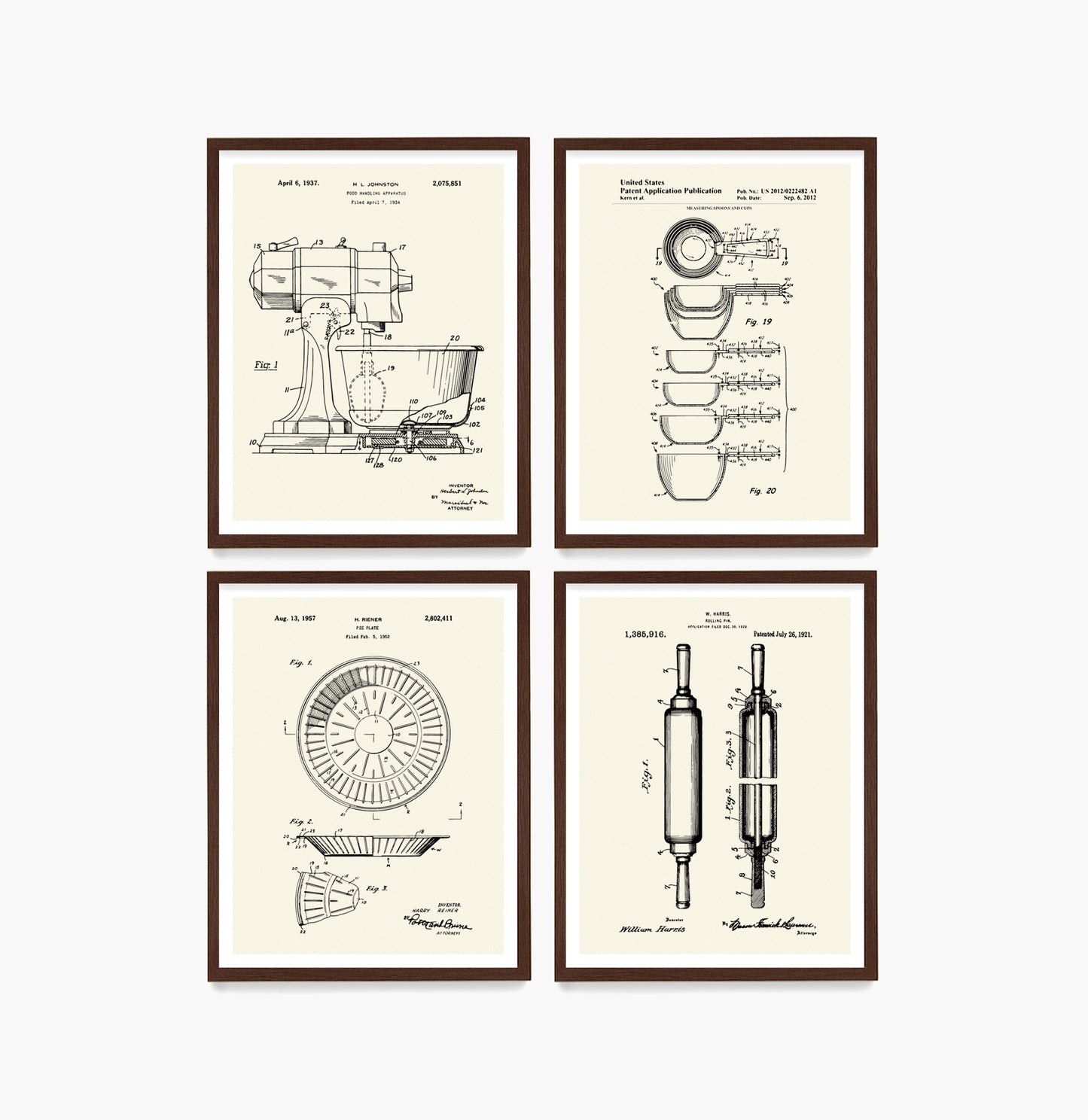 Baking Patent Wall Art, Kitchen Poster