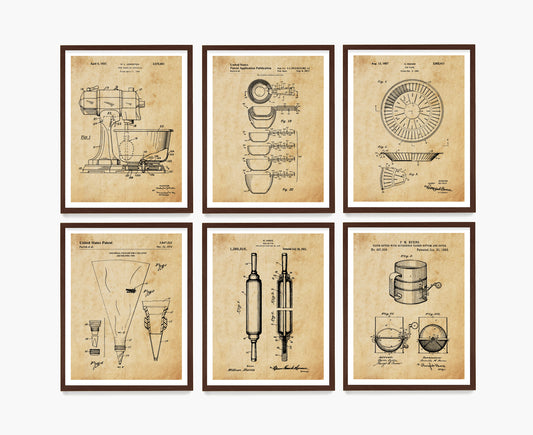 Baking Patent Wall Art, Kitchen Poster, Baker Gift