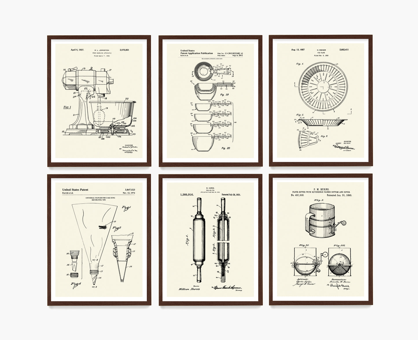 Baking Patent Wall Art, Kitchen Poster, Baker Gift