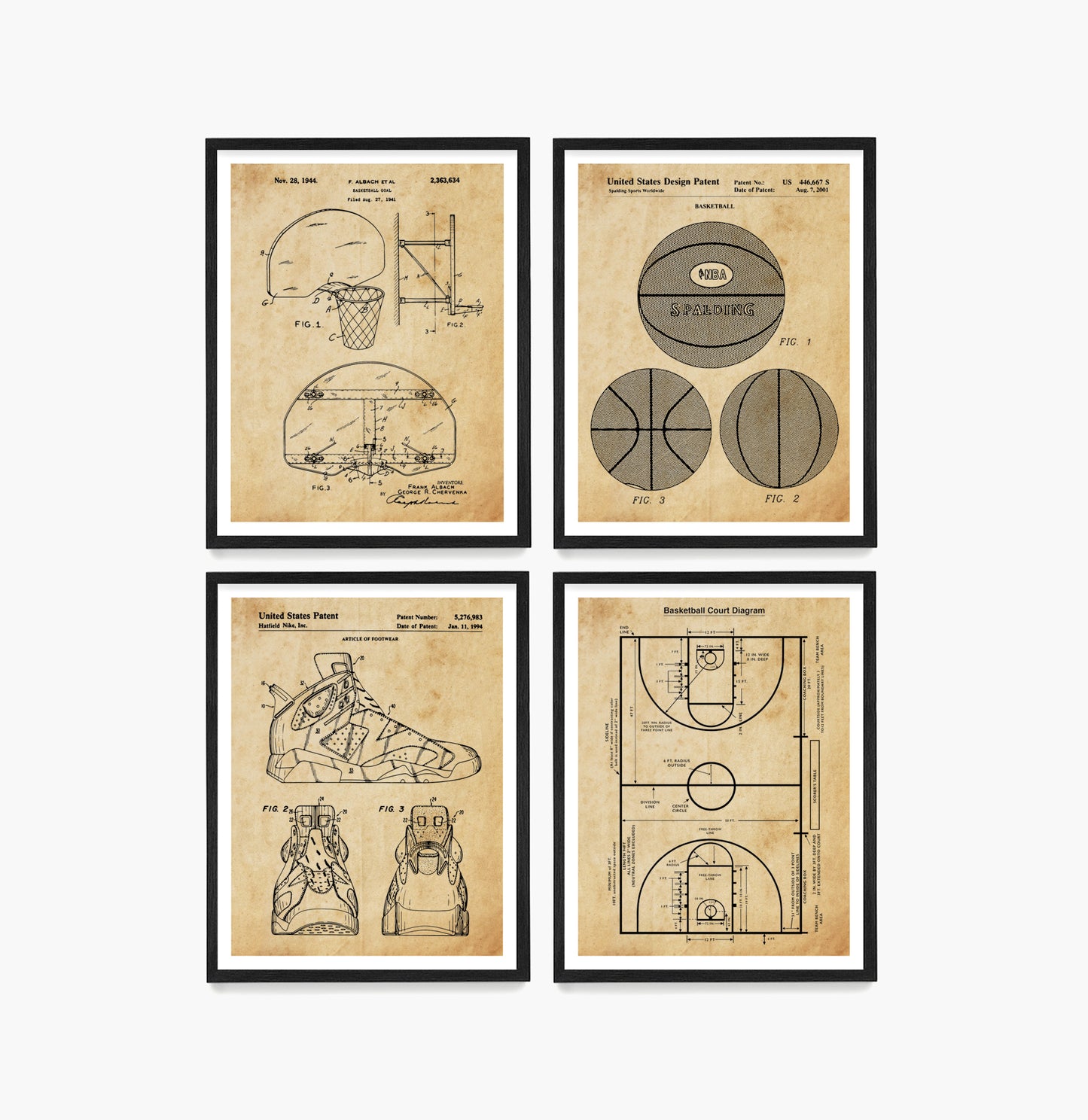 Basketball Patent Wall Art, Basketball Poster