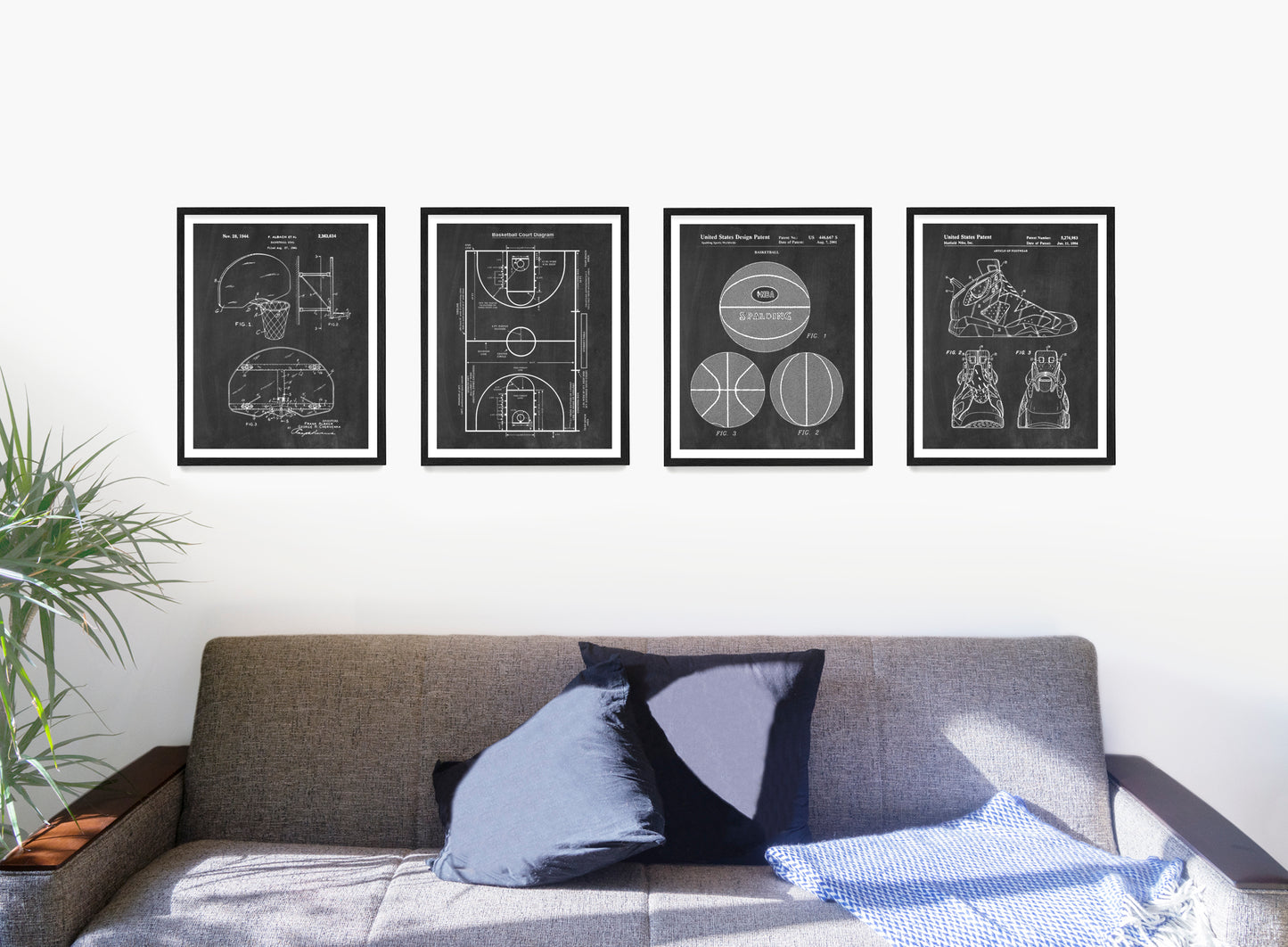 Basketball Patent Wall Art, Basketball Poster
