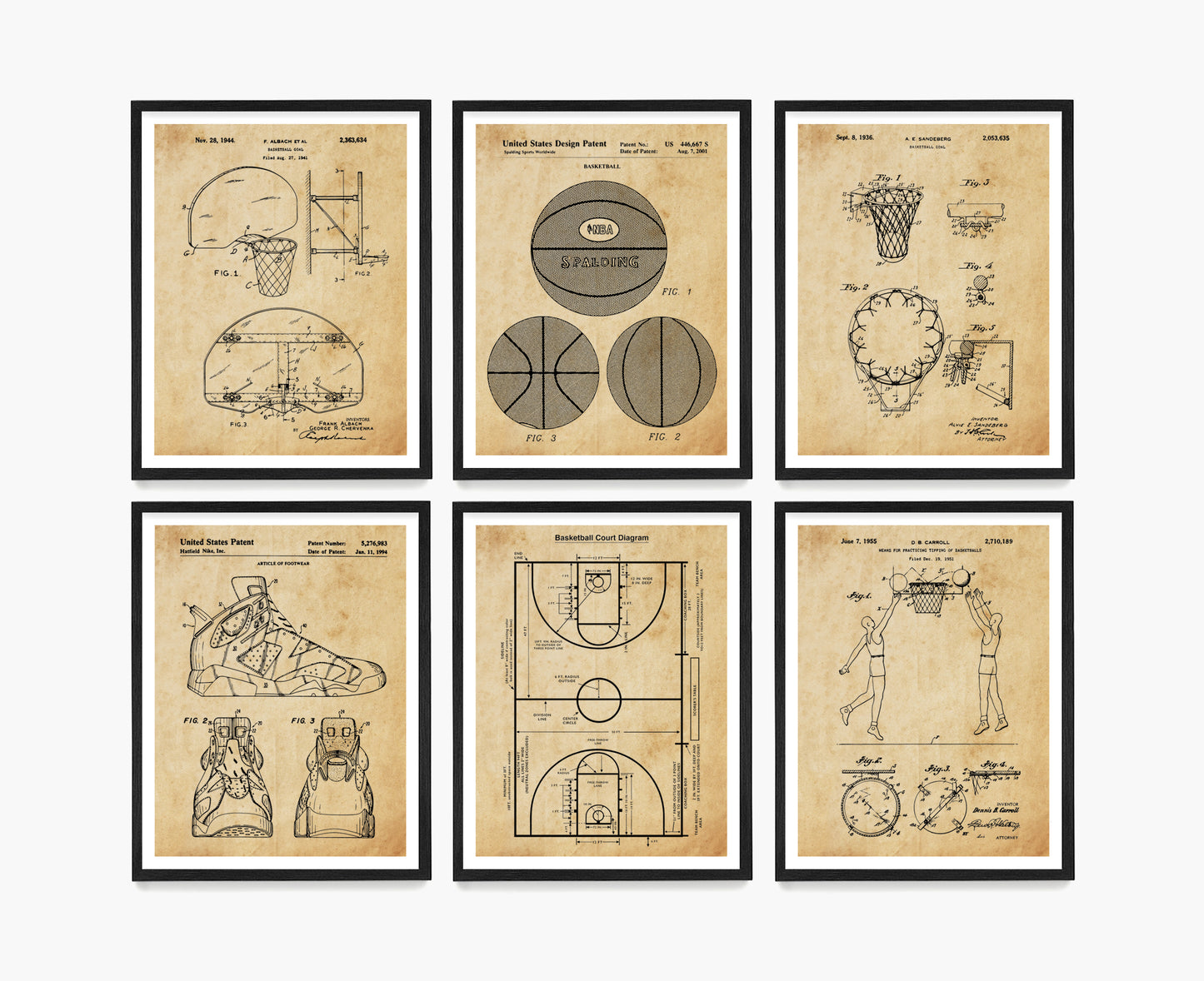 Basketball Patent Wall Art, Basketball Poster