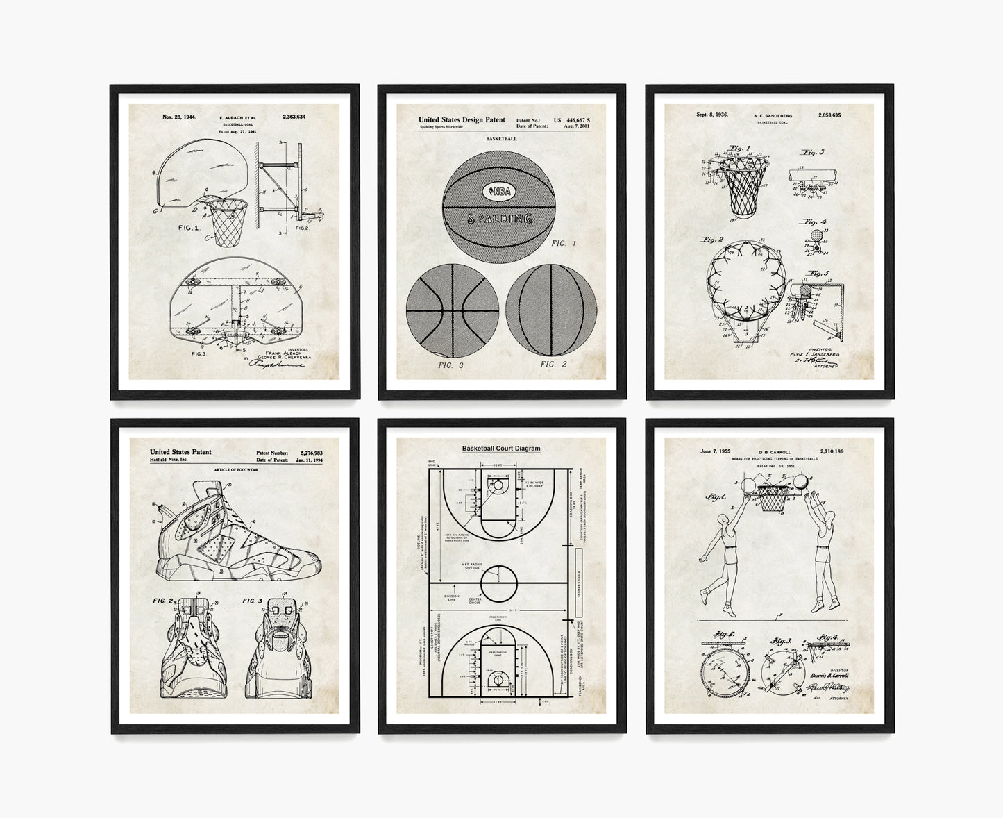 Basketball Patent Wall Art, Basketball Poster
