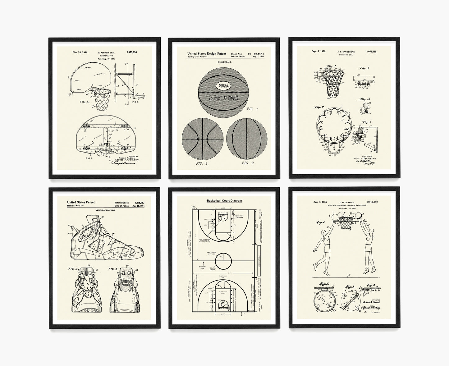 Basketball Patent Wall Art, Basketball Poster
