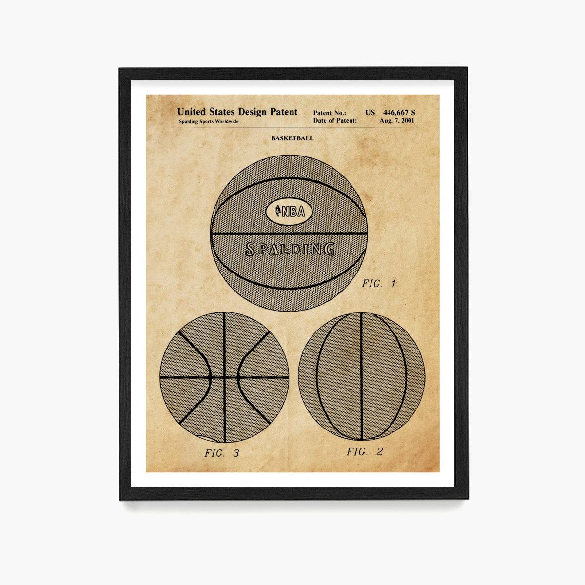 Basketball Patent Poster, Basketball Wall Art