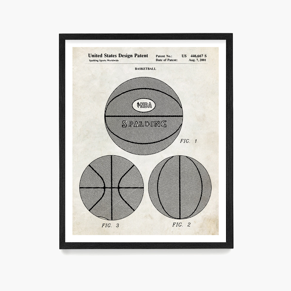 Basketball Patent Poster, Basketball Wall Art