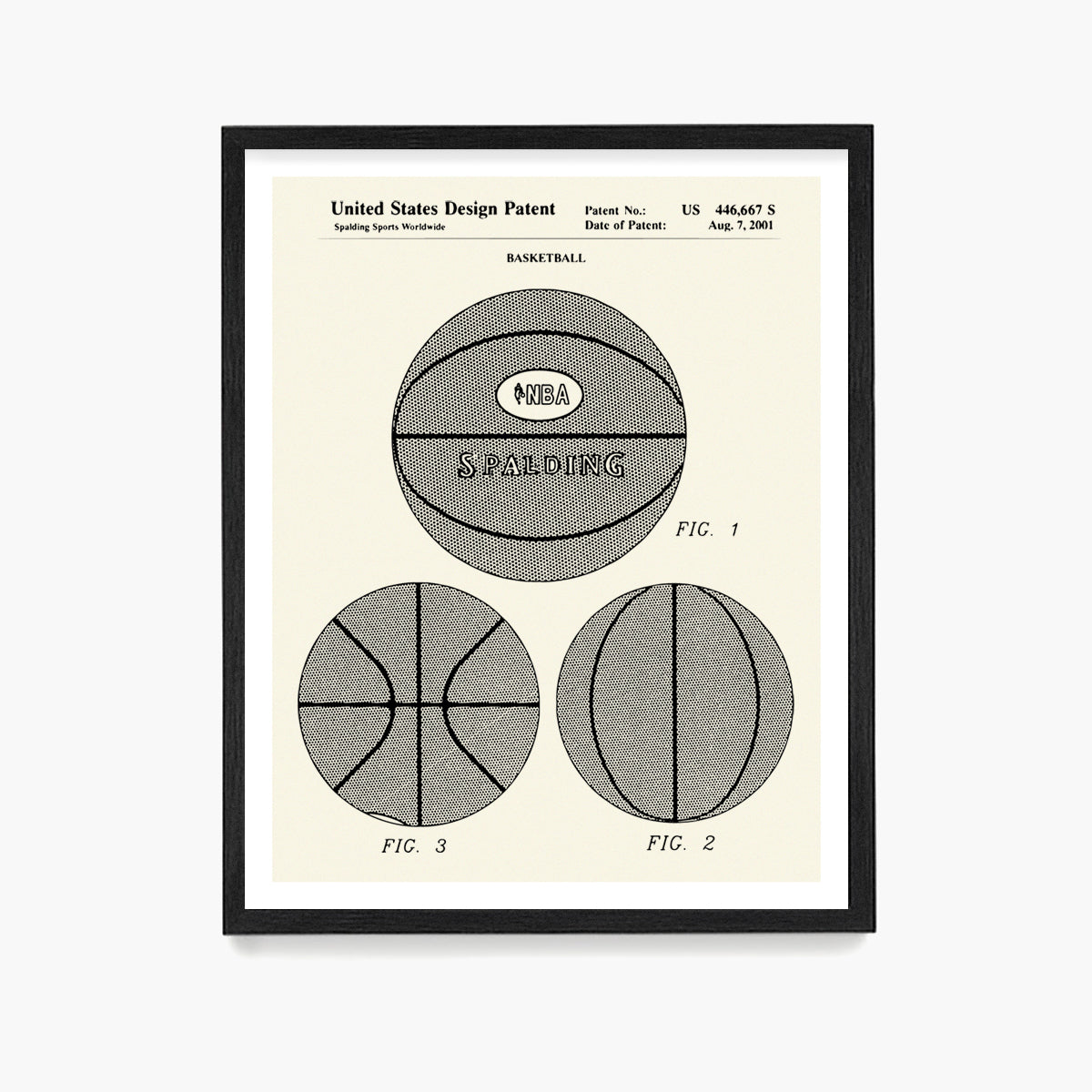 Basketball Patent Poster, Basketball Wall Art