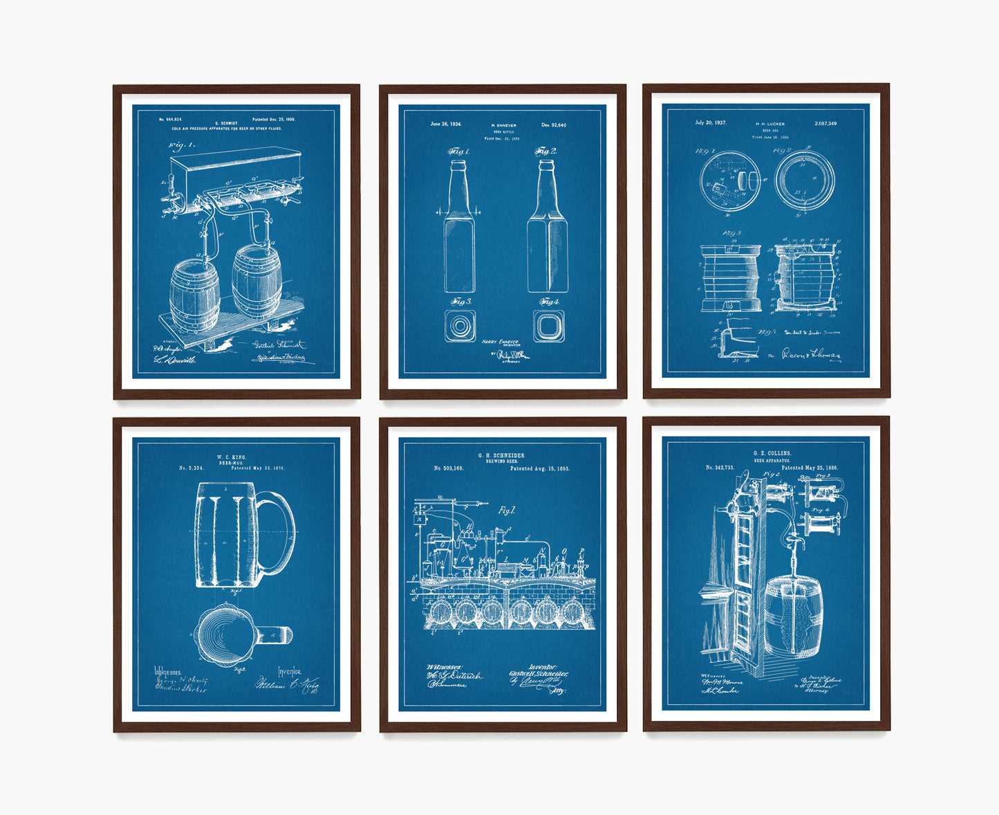 Beer Patent Wall Art, Kitchen Poster, Beer Decor Gift