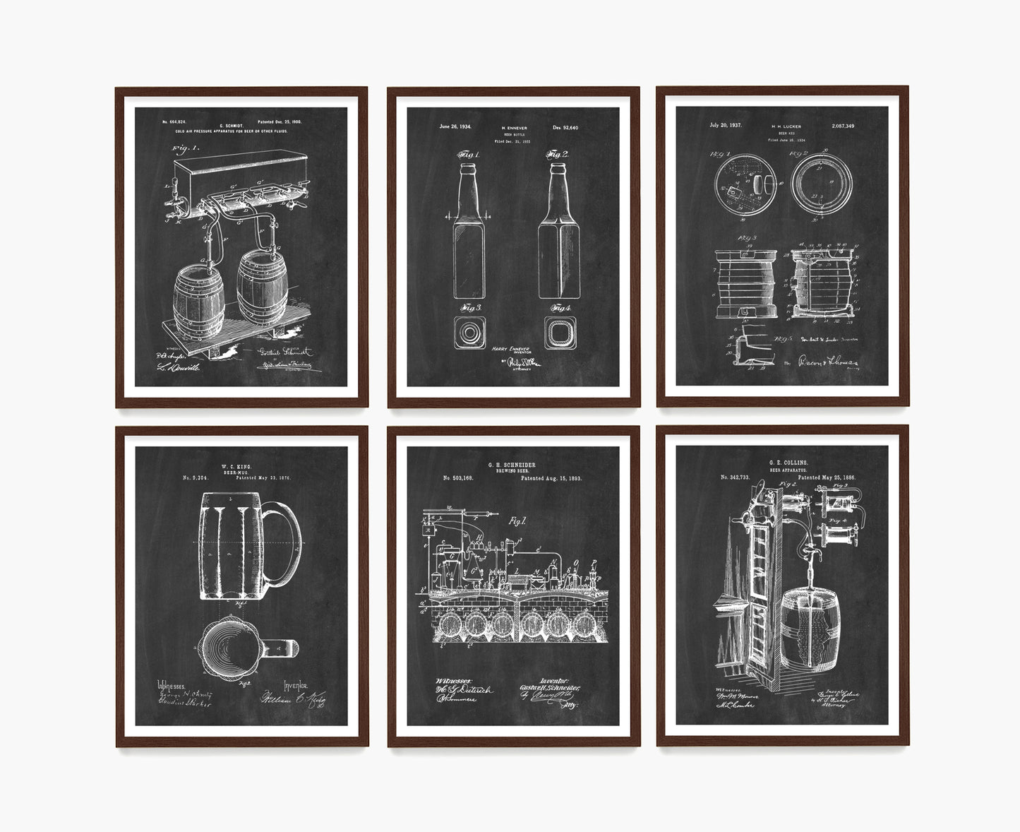 Beer Patent Wall Art, Kitchen Poster, Beer Decor Gift