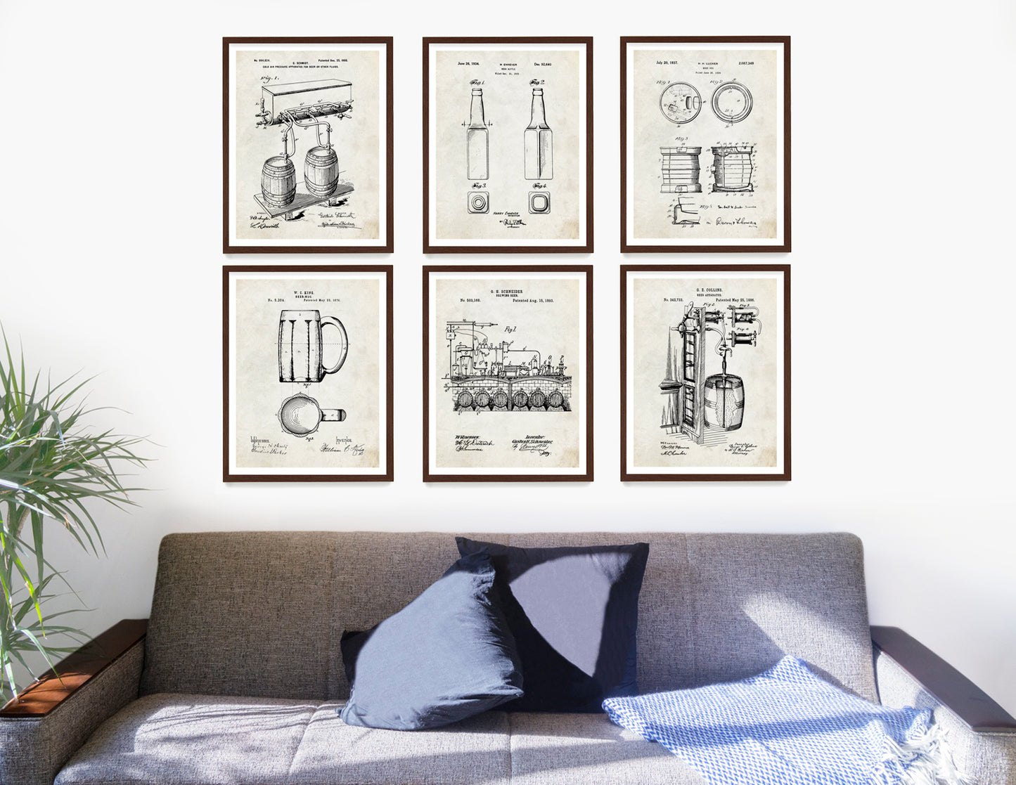 Beer Patent Wall Art, Kitchen Poster, Beer Decor Gift