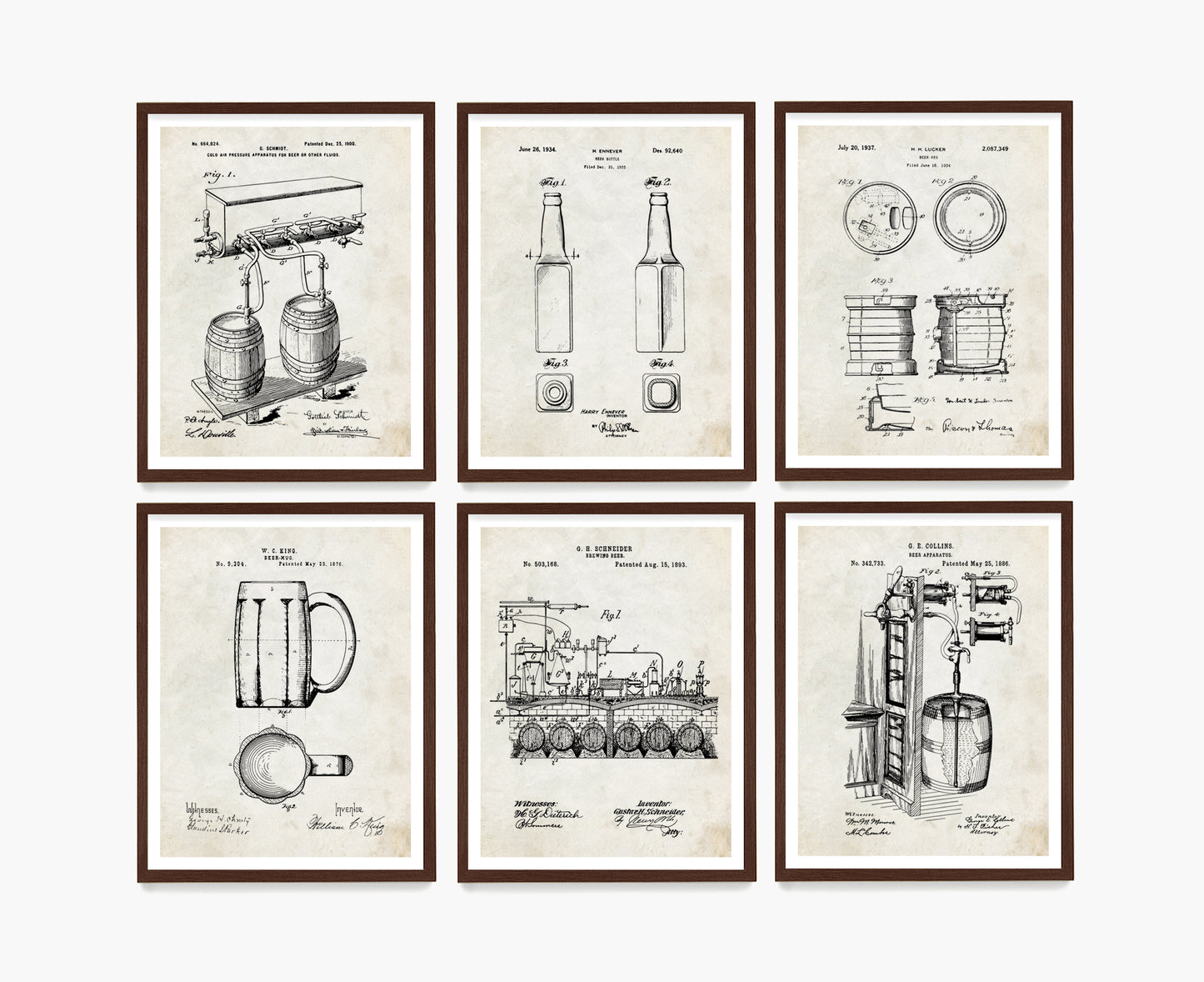 Beer Patent Wall Art, Kitchen Poster, Beer Decor Gift
