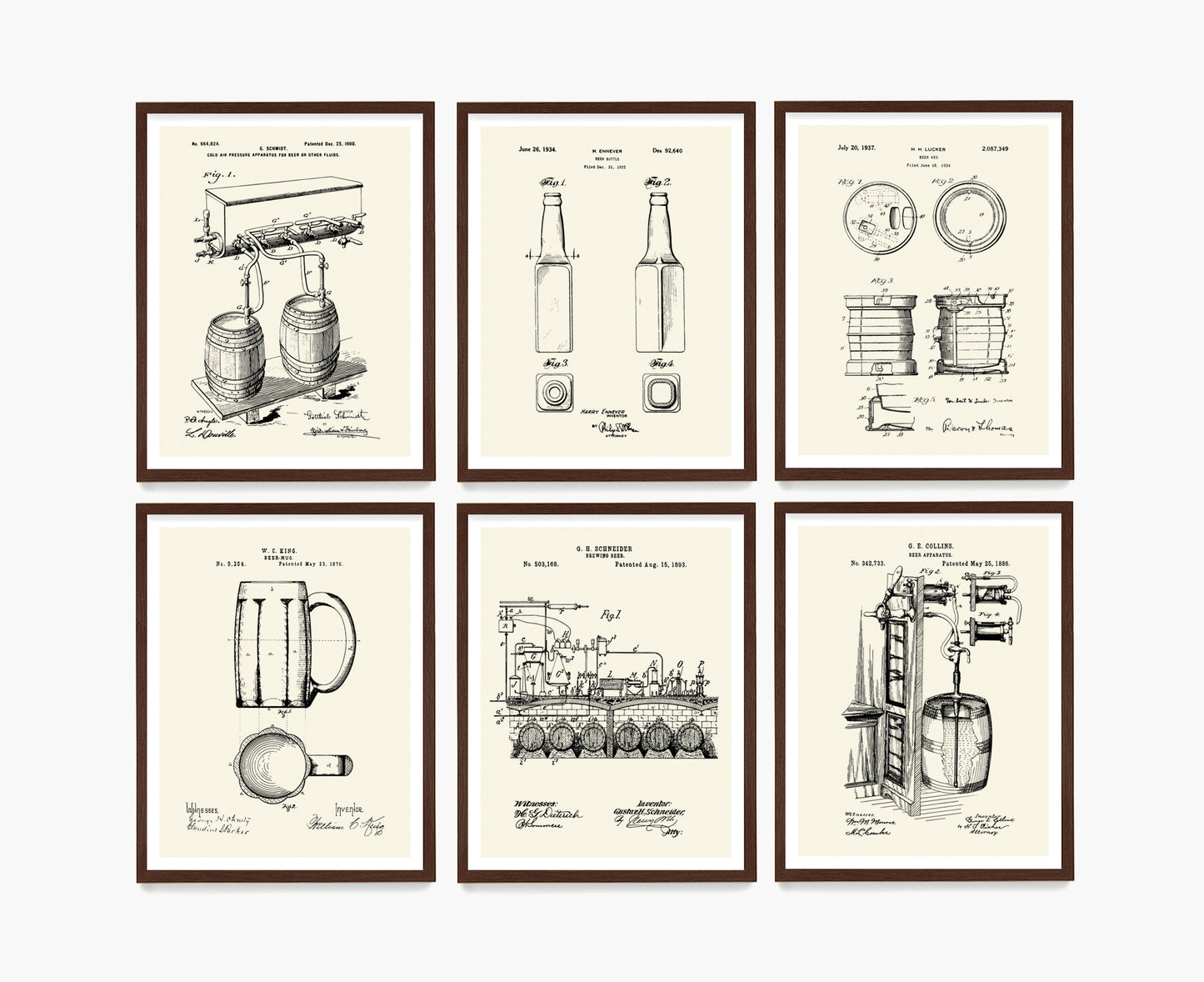 Beer Patent Wall Art, Kitchen Poster, Beer Decor Gift