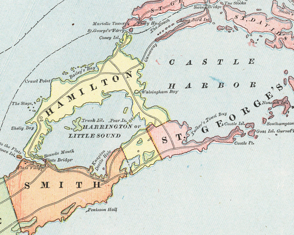 Bermuda Map, Map Wall Art, Bermuda Home Decor