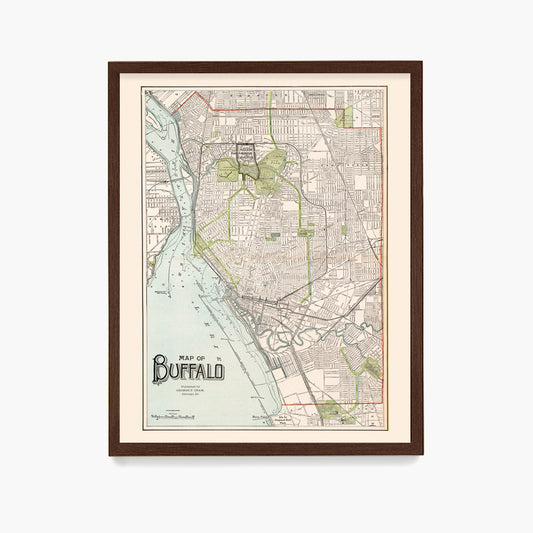 Buffalo Map, Map Wall Art, Buffalo Home Decor