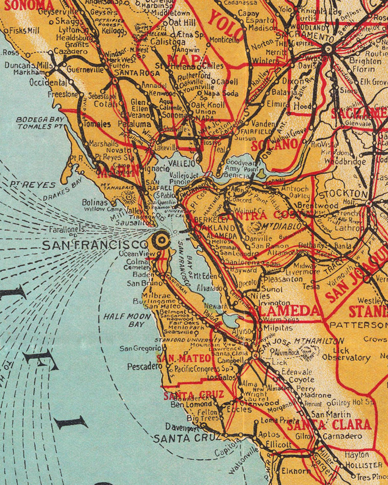 California Map, Map Wall Art, California Home Decor