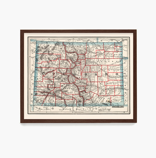 Colorado Map, Map Wall Art, Colorado Home Decor