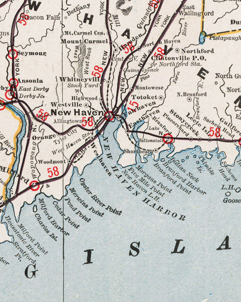 Connecticut Map, Connecticut Home, Map Wall Art