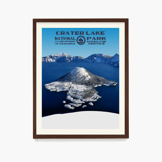 Crater Lake National Park Poster, National Park Wall Art