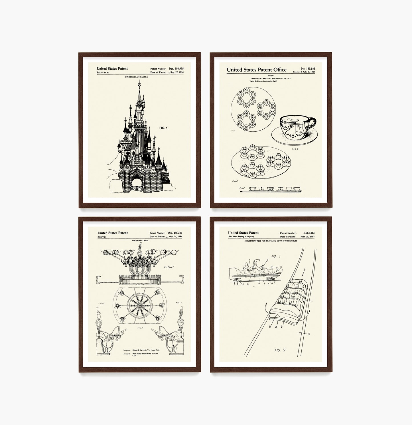 Disney Patent Wall Art, Disney Posters