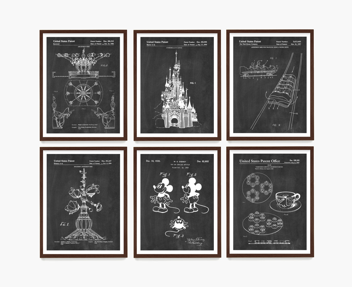 Disney Patent Wall Art Poster Set
