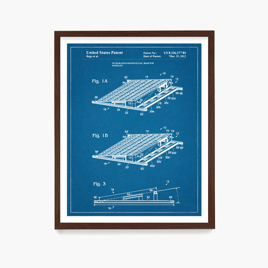 Solar Panel Patent Poster, Renewable Energy Wall Art