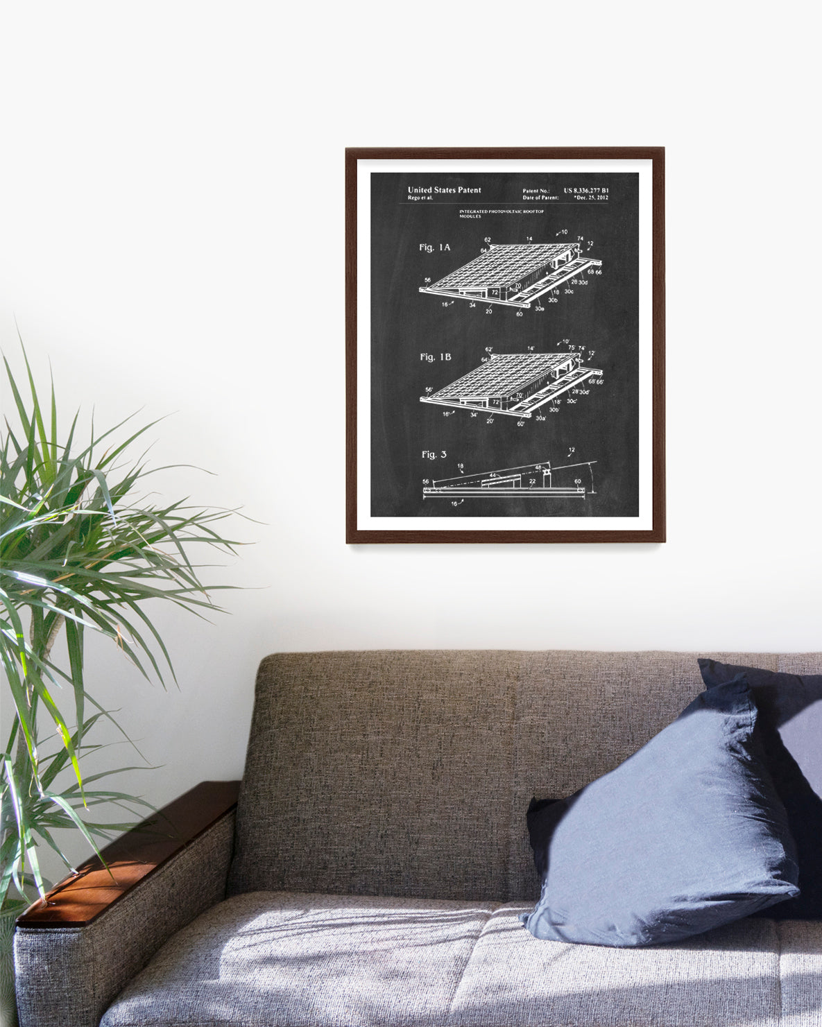 Solar Panel Patent Poster, Renewable Energy Wall Art