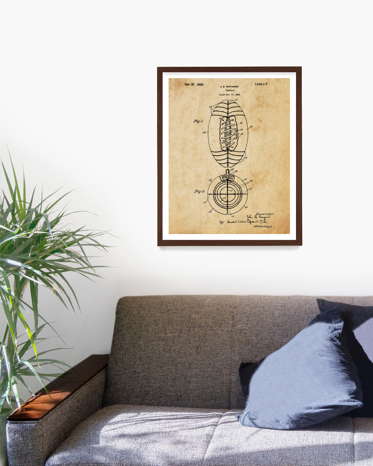 Football Patent Poster, Football Wall Art