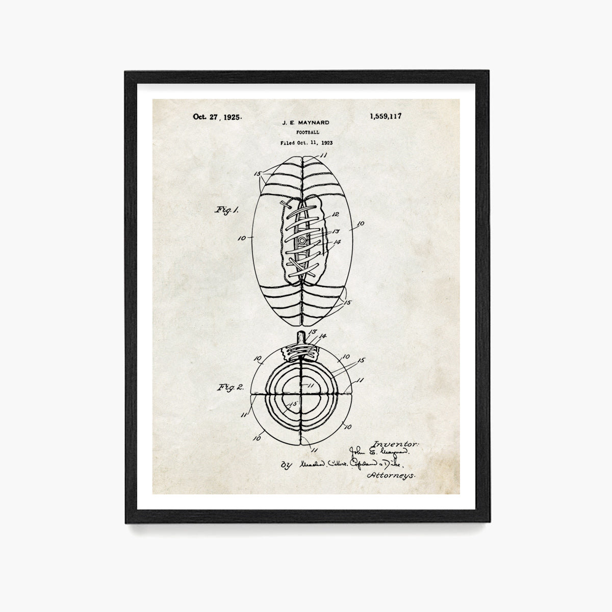 Football Patent Poster, Football Wall Art