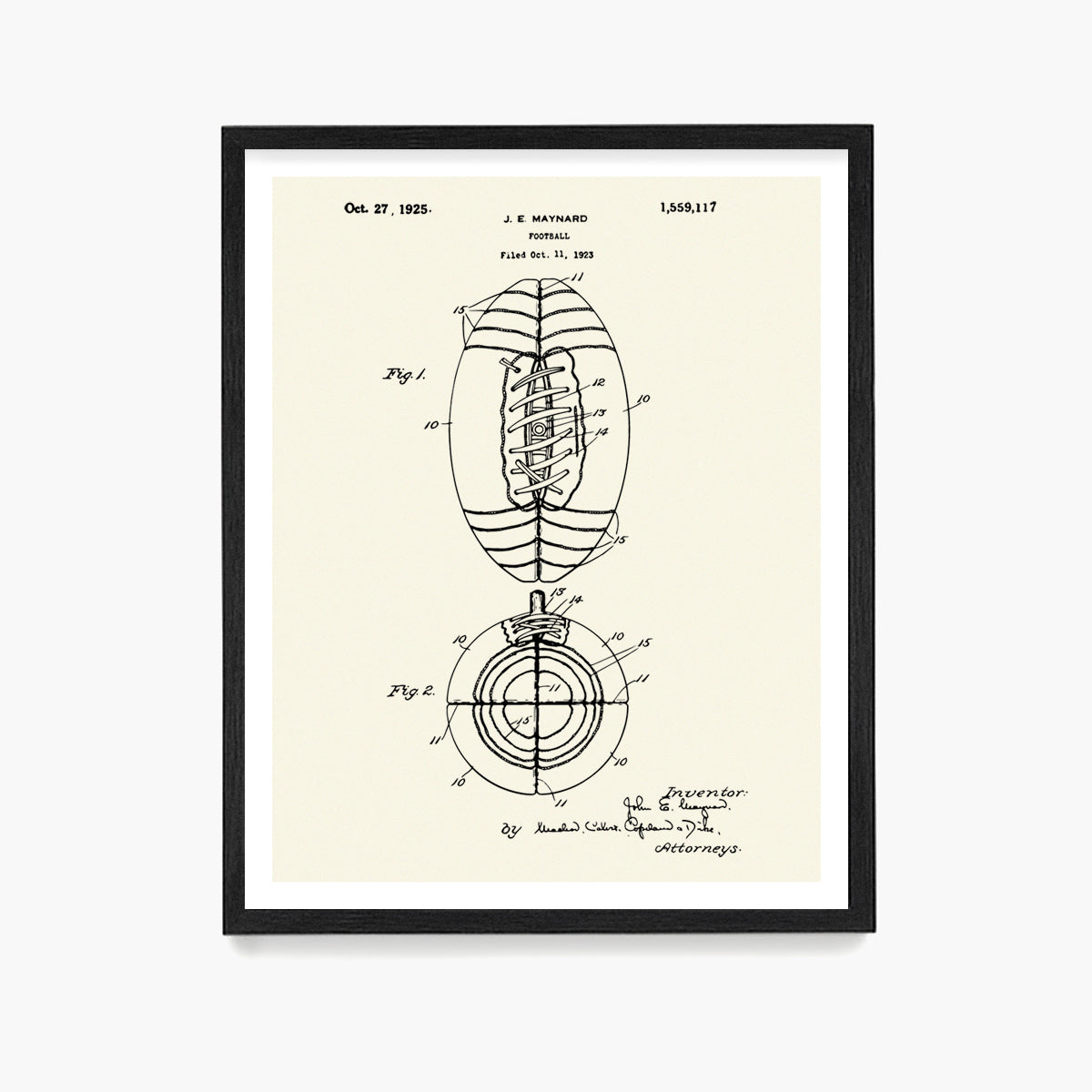 Football Patent Poster, Football Wall Art