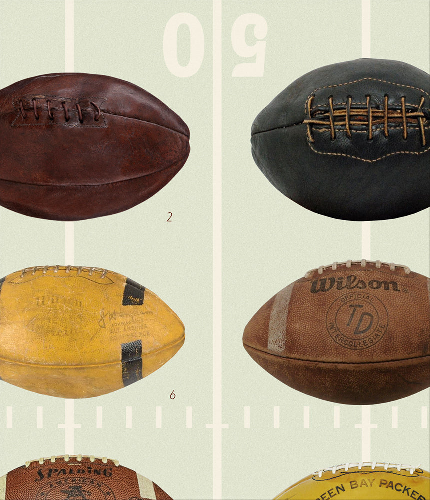 Evolution of the Football Poster, History of the Gridiron Football Wall Art, Football Gift