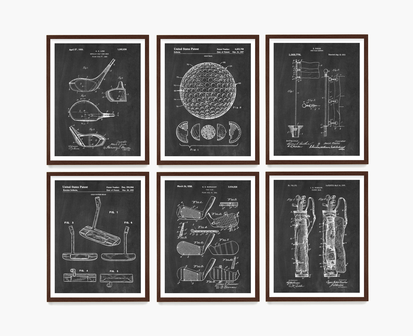 Golf Patent Wall Art, Golf Posters, Golf Gift