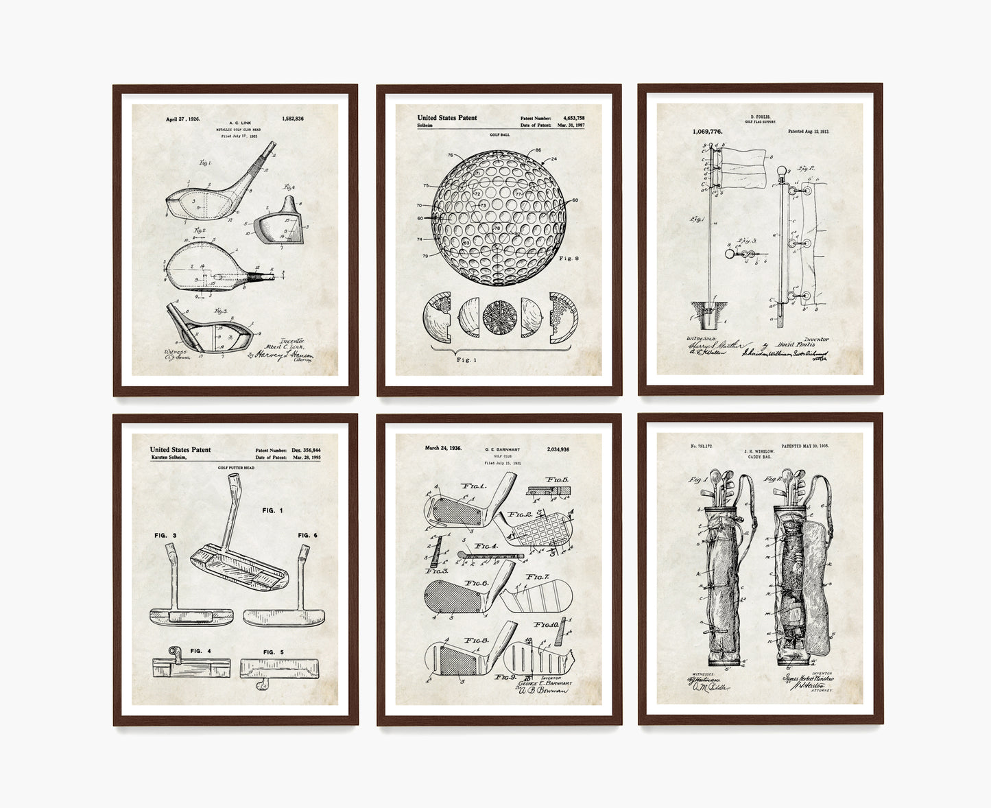 Golf Patent Wall Art, Golf Posters, Golf Gift