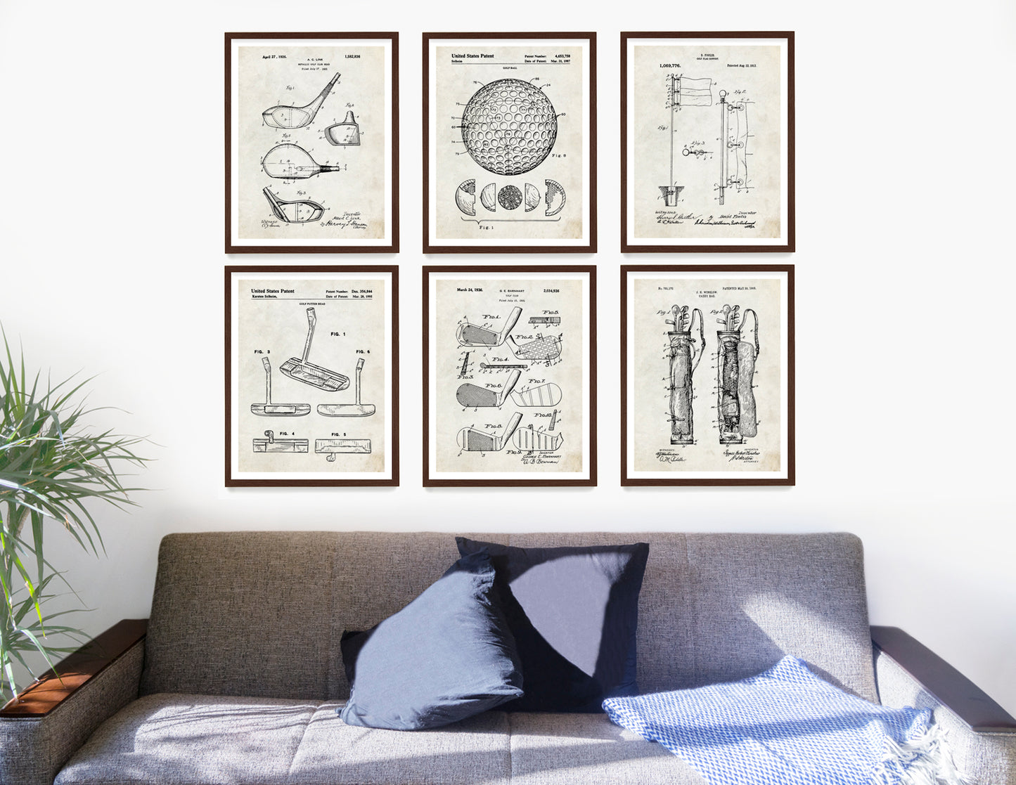 Golf Patent Wall Art, Golf Posters, Golf Gift