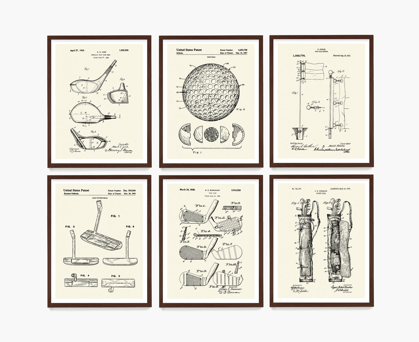 Golf Patent Wall Art, Golf Posters, Golf Gift