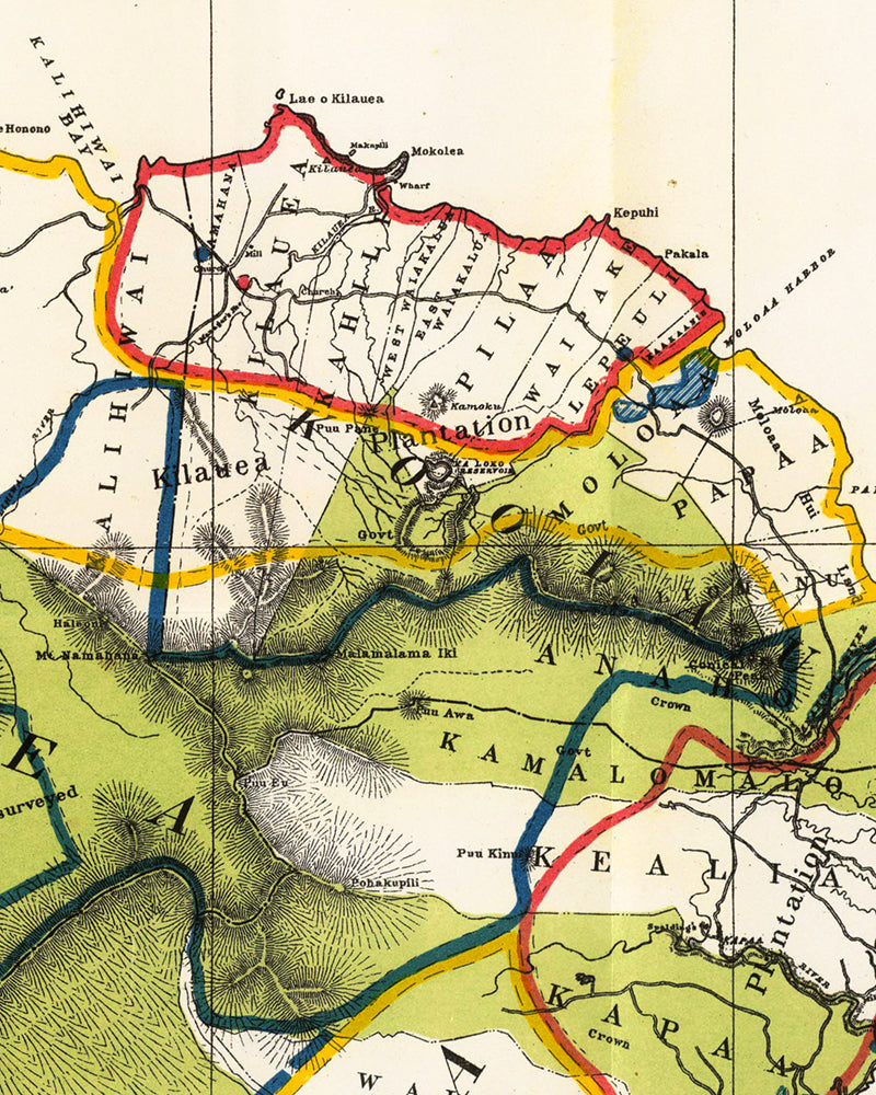 Hawaii Map, Hawaii Home, Kauai Map Wall Art