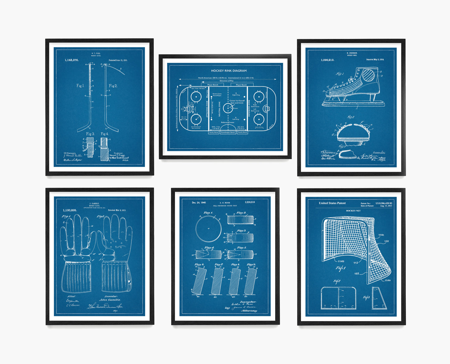 Hockey Patent Wall Art, Ice Hockey Patent Poster