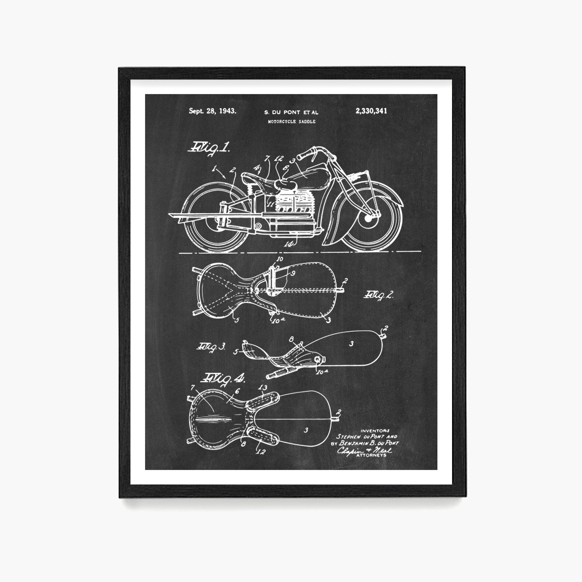 Indian Motorcycle Patent Poster, Indian Motorcycle Wall Art, Motorcycle Gift