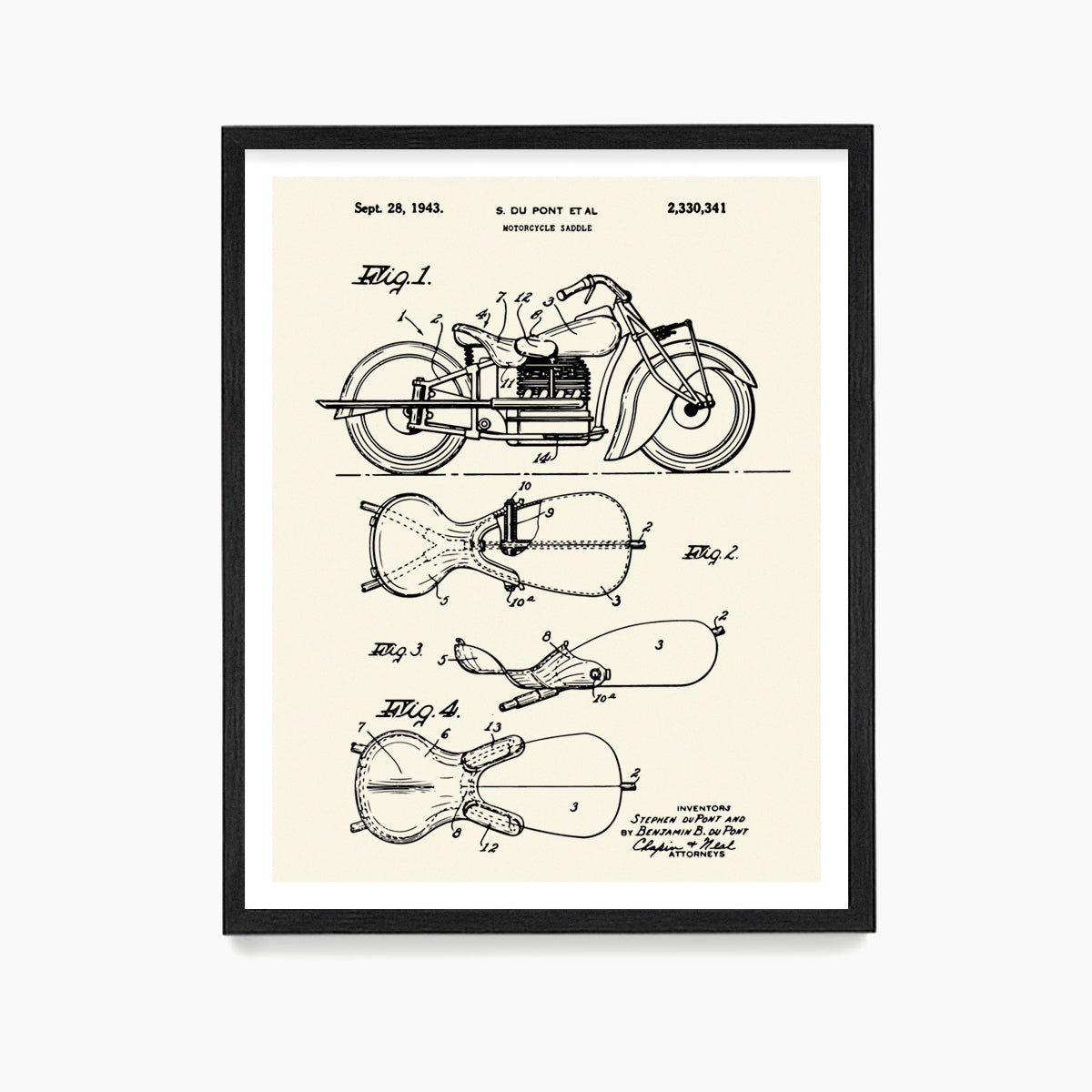 Indian Motorcycle Patent Poster, Indian Motorcycle Wall Art, Motorcycle Gift