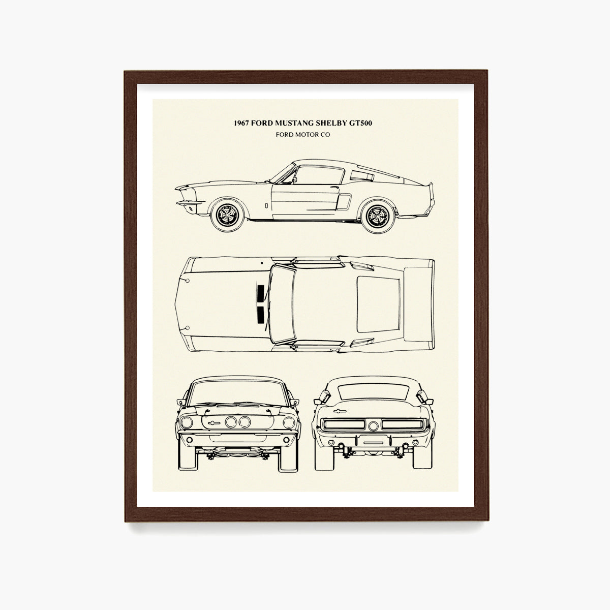 Ford Mustang Patent Poster, Mustang Car Wall Art