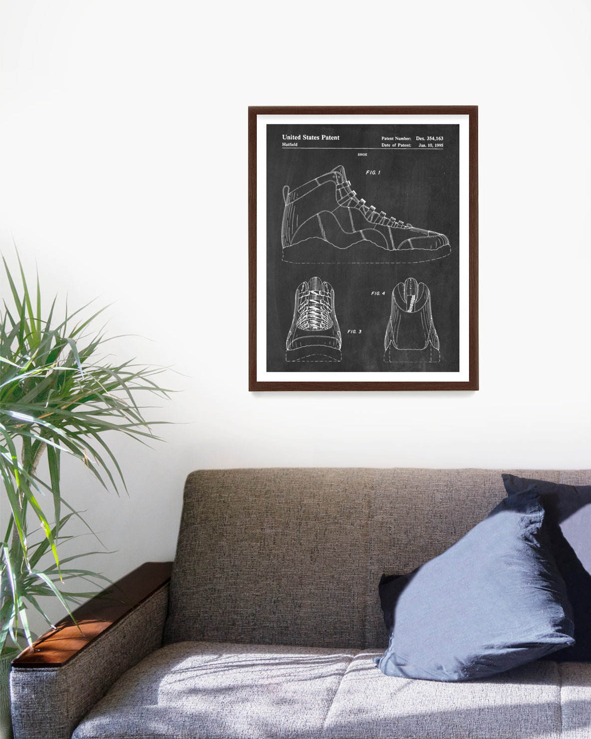 Nike Air Jordan 10 Sneaker Patent Poster, Sneaker Wall Art