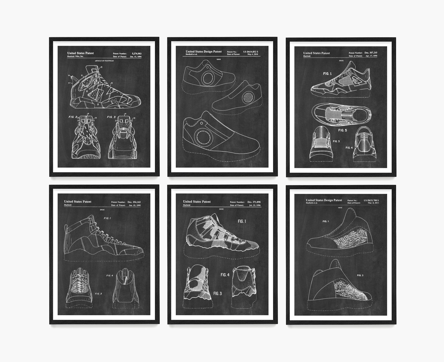 Basketball Shoe Patent Wall Art, Nike Air Jordan Patent Poster, Sneaker Poster